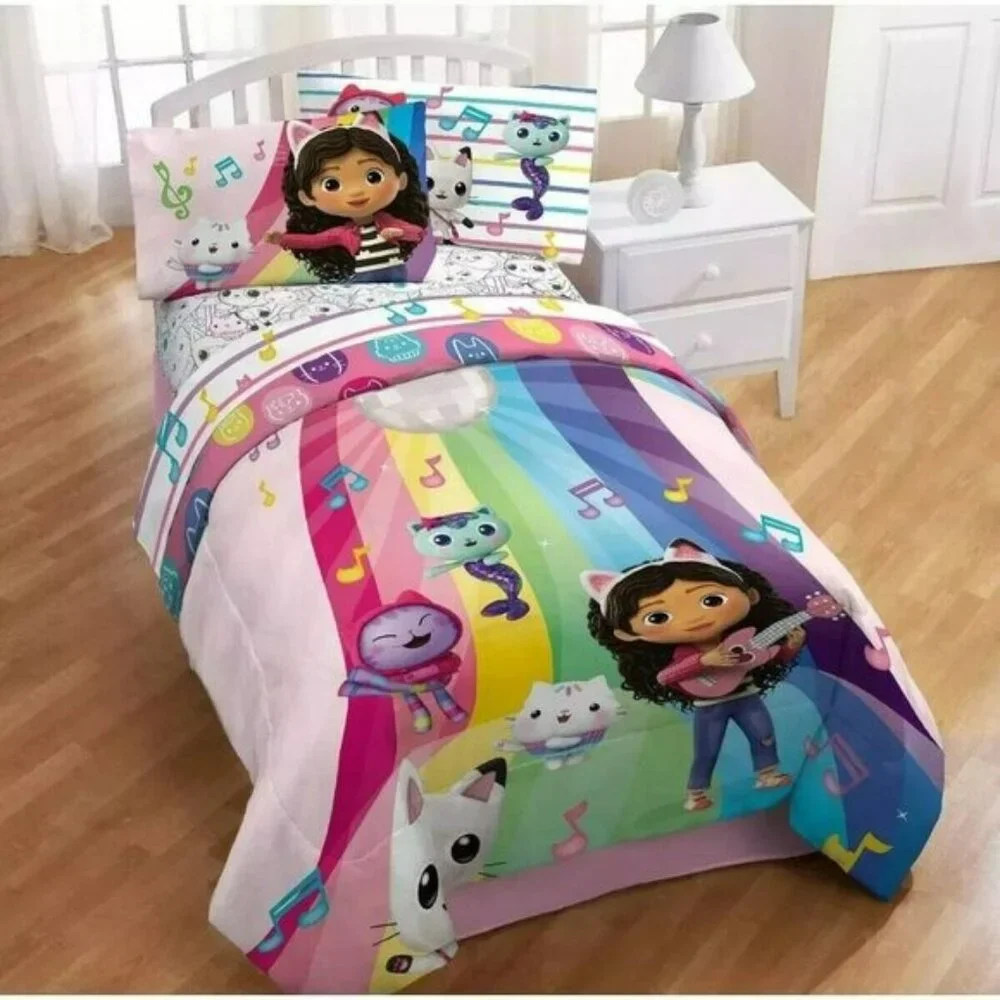 Gabby's Dollhouse Microfiber Twin Reversible Kids Comforter 86